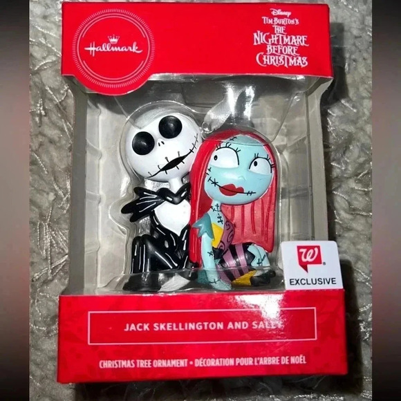 Hallmark Nightmare Before Christmas Jack Skellington Sally Tree Ornament Disney - Picture 1 of 3